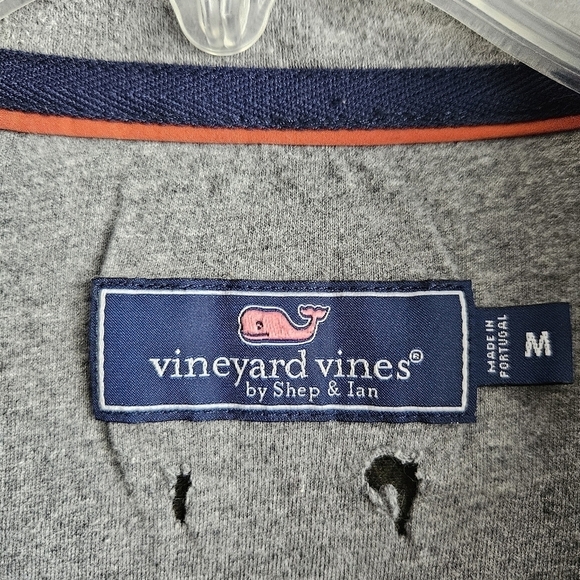 Vineyard Vines Saltwater Fleece Shep Shirt Mens Medium Green 1/4 Zip Sweatshirt - Picture 10 of 11